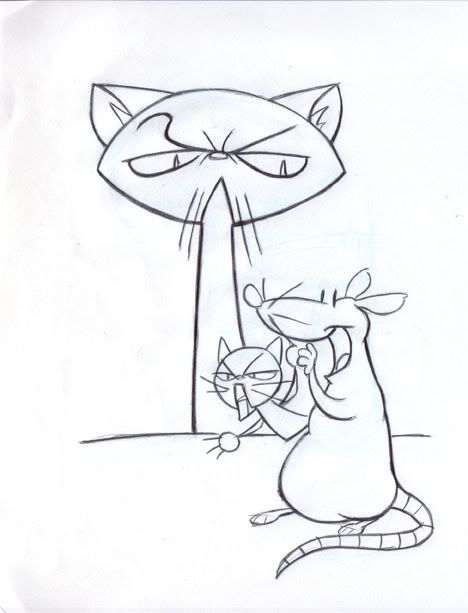 sketch blog: angry cat